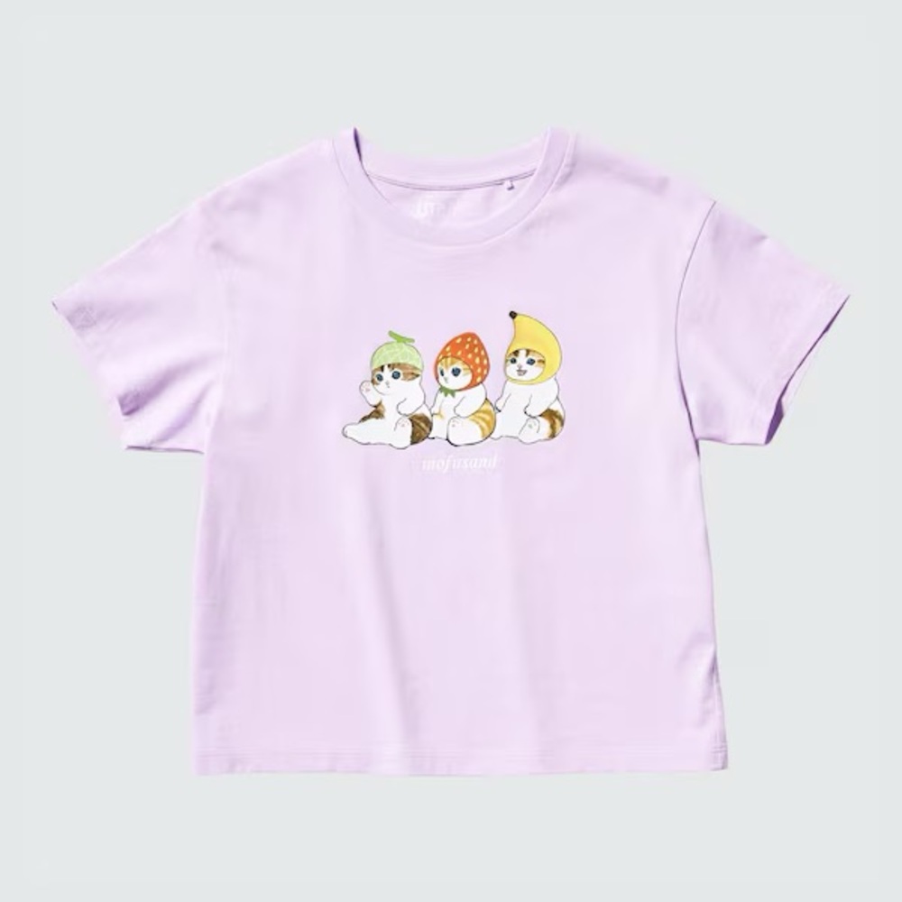 Uniqlo mofusand Fruits Paradise Graphic T-Shirt (light purple)